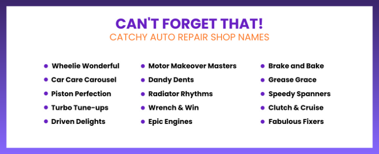 100+ Perfect Mechanic & Auto Repair Shop Names for Your Business ...