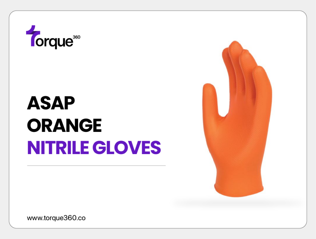 Asap Orange Nitrile Gloves (Disposable Gloves)