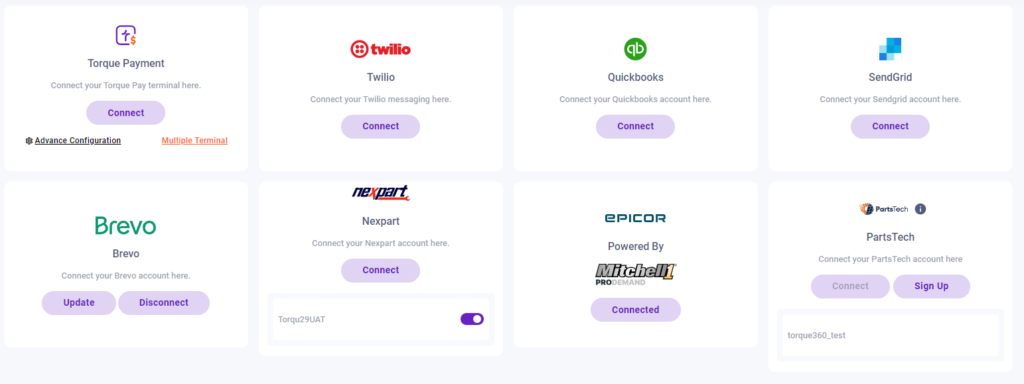 Integrations in Torque360