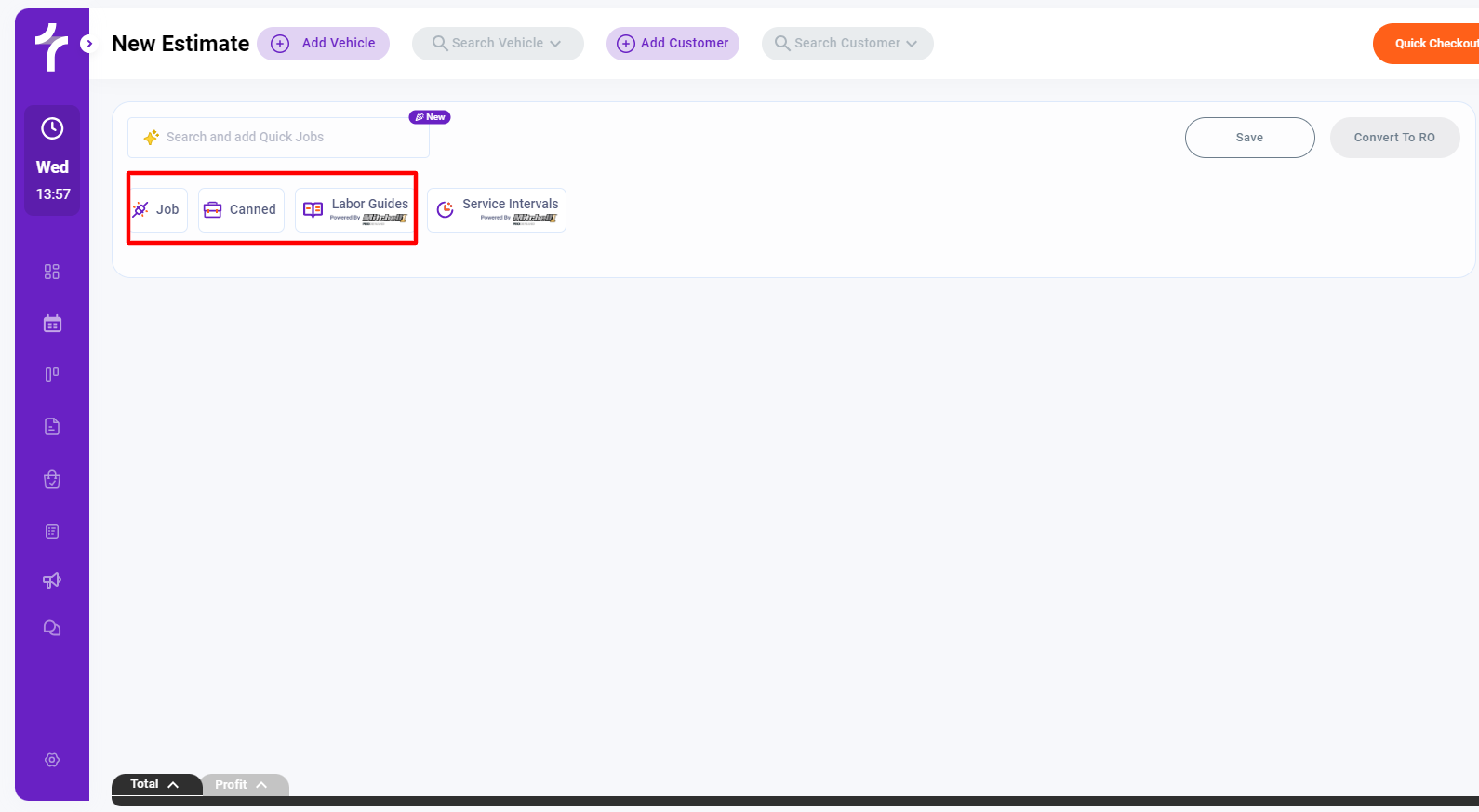 Adding Jobs in Torque360 for Estimate