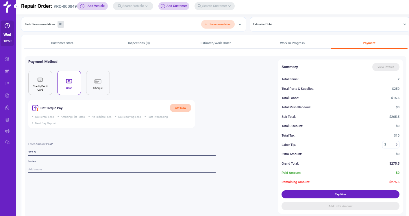 Payments in Torque360