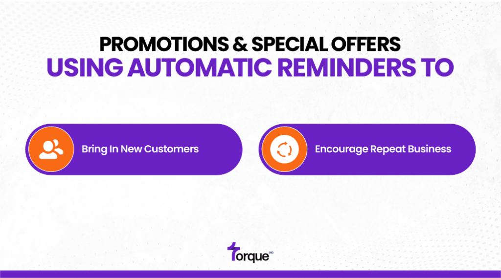 Promotions and Special Offers Using Torque360 Automatic Reminders