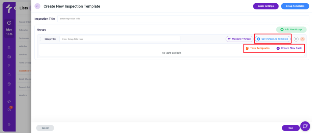 Add Tasks in Torque360 Digital Vehicle Inspection Software