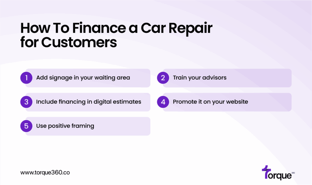 How To Finance A Car Repair for Customers