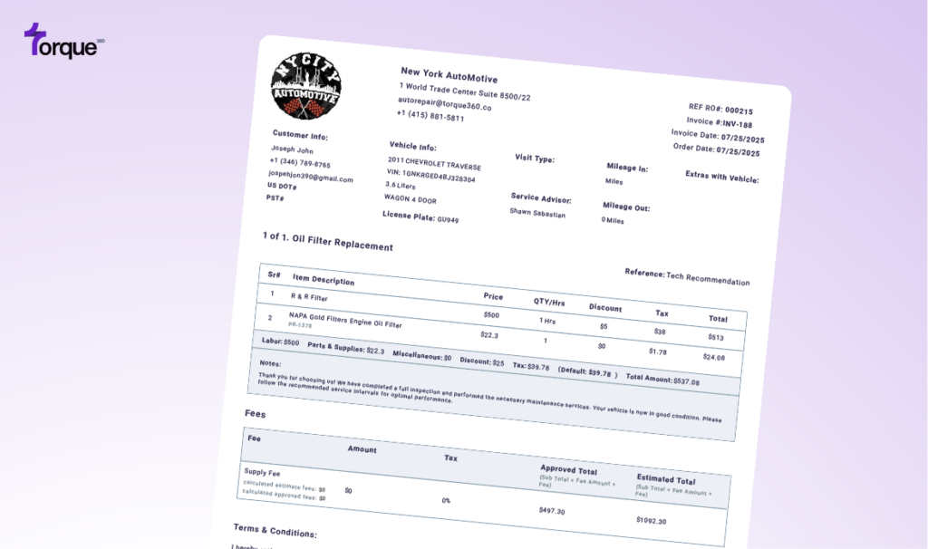Automotive Invoicing Software 